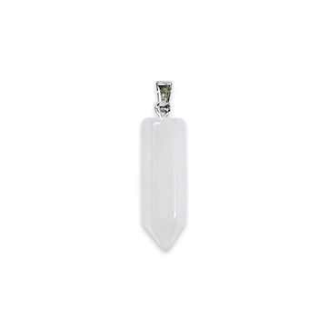 6 x White Quartz Point Pendant