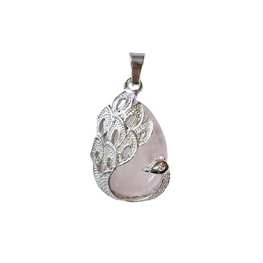 3 x Assorted Semi-Precious Stone Peacock Design Pendant