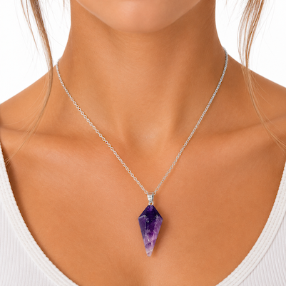 Amethyst Pendulum Necklace