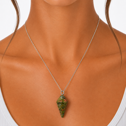 Unakite Pendulum Necklace