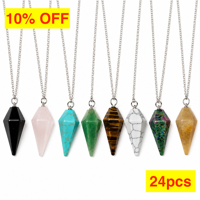 24 x Crystal Pendulum Necklaces
