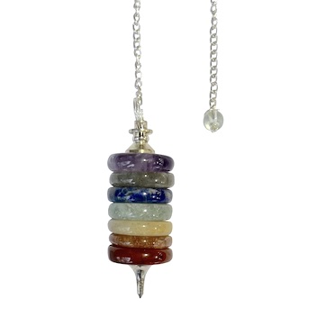 7 Chakra Stone Disc Pendulum