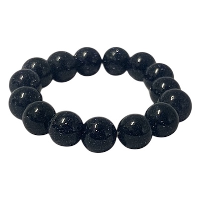 Blue Sandstone Beaded Ring