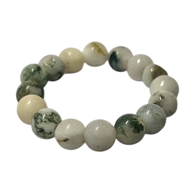 Tree Agate Beaded Ring