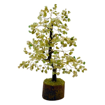 500 Bead Green Aventurine Tree Wooden Base