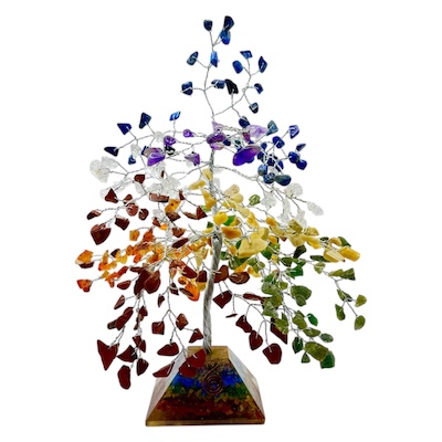 300 Bead Chakra Tree Orgonite Pyramid Base