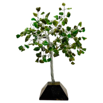 40% OFF - 300 Bead Green Aventurine Tree Black Tourmaline Stone Base