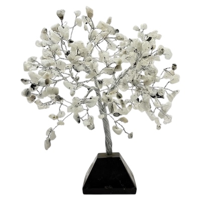 40% OFF - 300 Bead Rainbow Moonstone Tree Black Tourmaline Stone Base