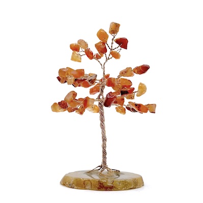 50 Bead Carnelian Tree Flat Agate Base