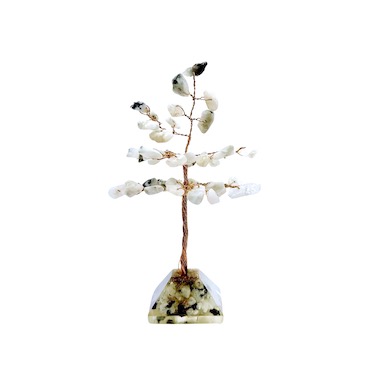 50 Bead Rainbow Moonstone Tree Orgonite Base
