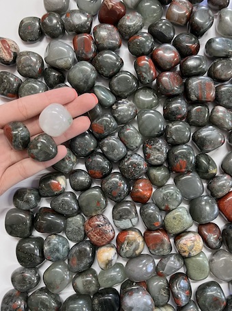 1kg African Bloodstone Bulk Tumbled Stones