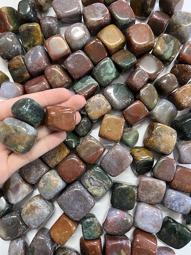 1kg Red Moss Agate Bulk Tumbled Stones