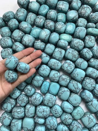 1kg Imitation Turquoise Bulk Tumbled Stones Manmade