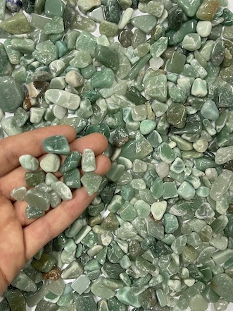 1kg Green Aventurine Small Bulk Tumbled Stones