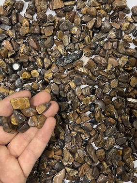 1kg Tiger's Eye Small Bulk Tumbled Stones