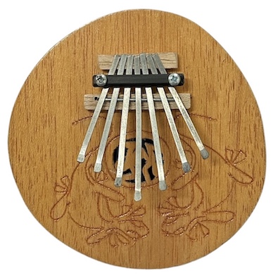 Small Gecko Carved Coconut Kalimba