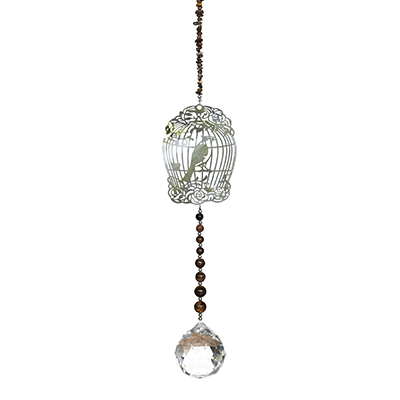 Tigers Eye Sun Catcher Style Hanging Birdcage