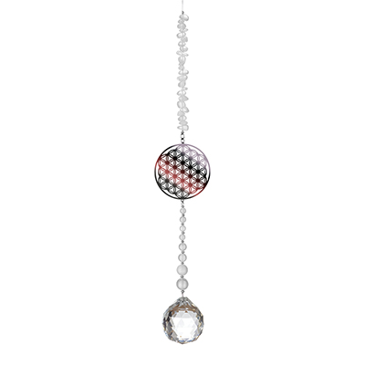 Sun Catchers Flower of Life Gemstone Clear Quartz