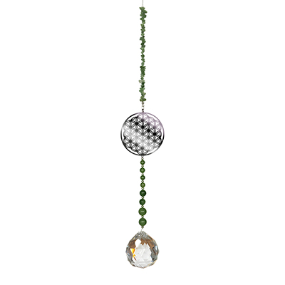 Sun Catchers Flower of Life Gemstone Green Aventurine
