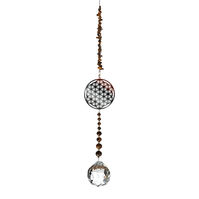 Sun Catchers Flower of Life Gemstone Tiger’s Eye