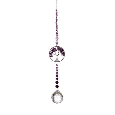 Sun Catchers Tree of Life Gemstone Amethyst