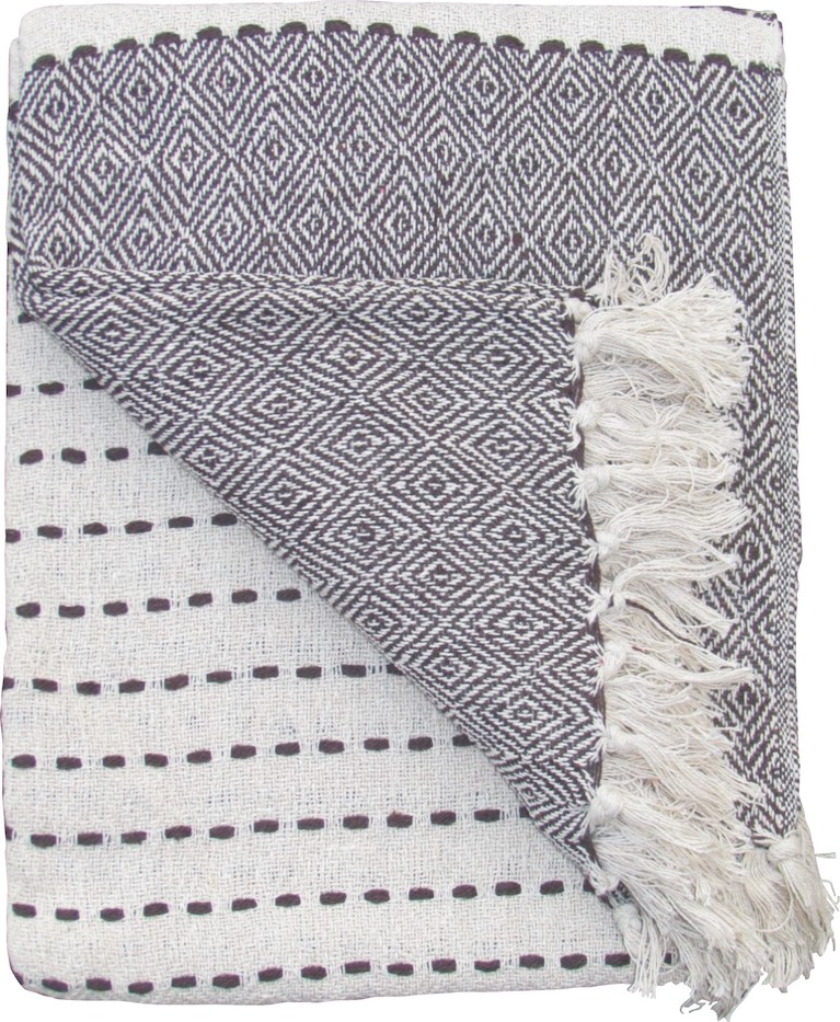 Diamond Rib Heavy Cotton Throw