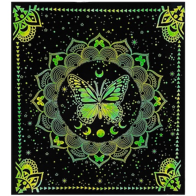 Mandala Butterfly Printed Double Throw