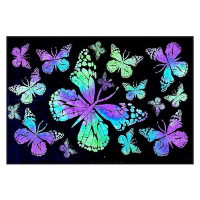 Butterfly Single Printed Cotton Throw