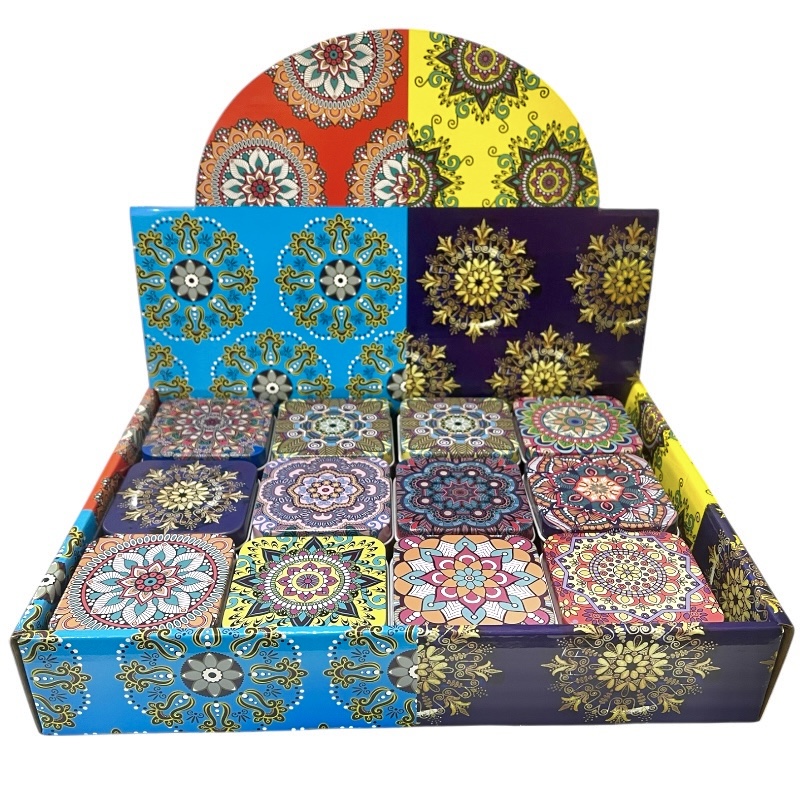Display Box of 12 Mandala Gift Boxes