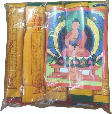 18cm Cotton Prayer Flags, string of 10