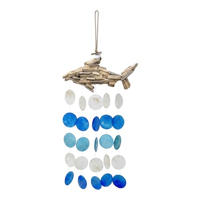 Shark Driftwood Shell Hanging