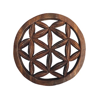 Wooden Plaque 15cm Flower of Life