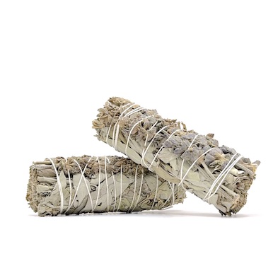 10cm White Sage with Blue Sage & Lavender Smudge Stick