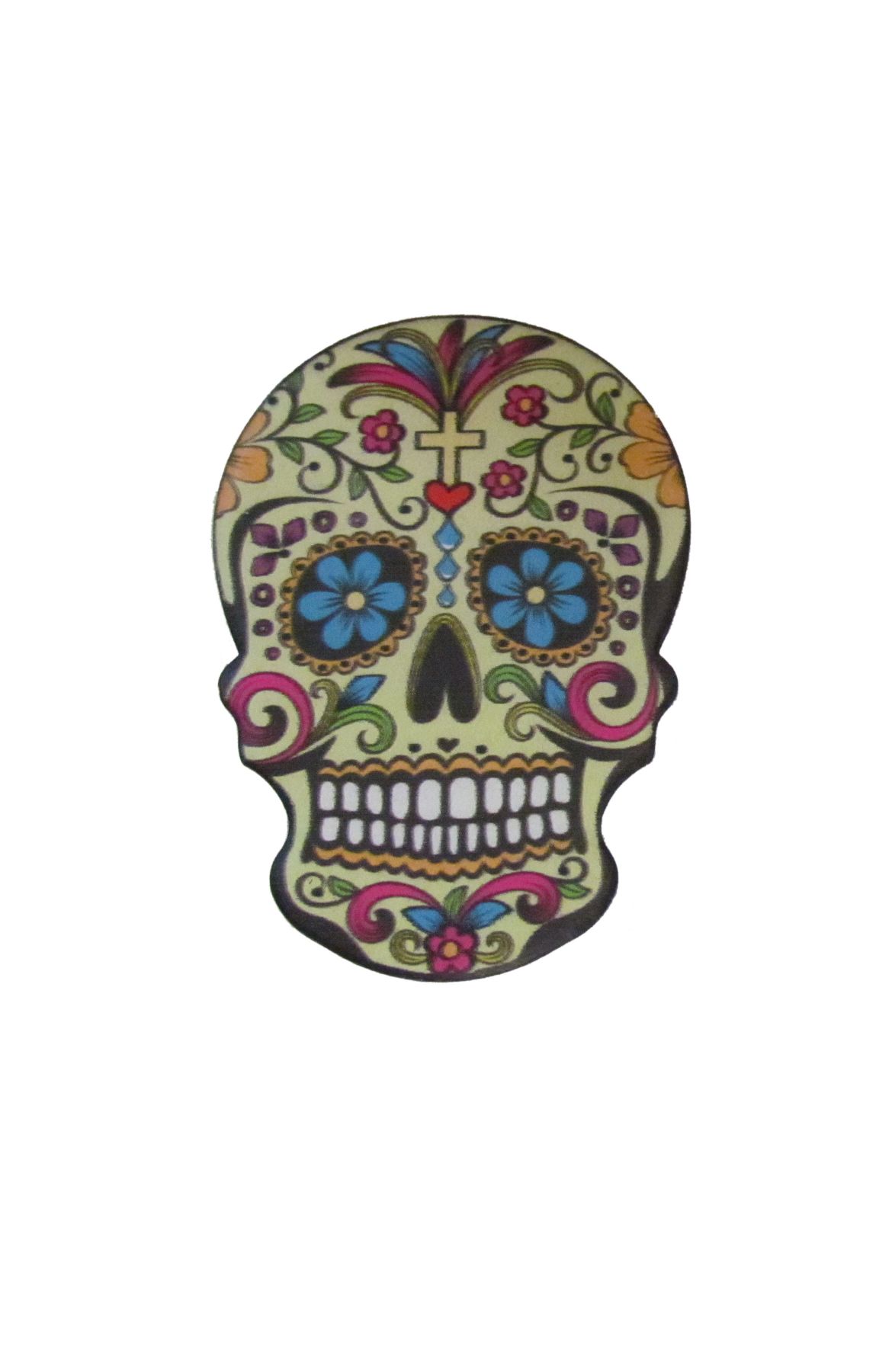 Ceramic Sugar Skull Fridge Magnets