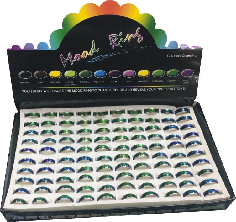 6mm Mood Rings, tray of 100 rings