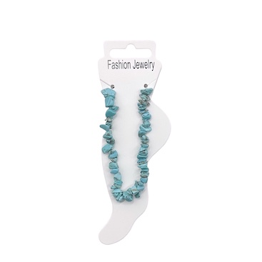 Turquoise Howlite Crystal Chip Anklet